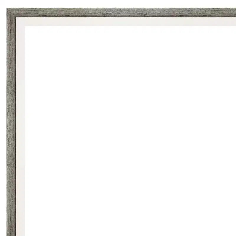 Miroir mural de salle de bain en bois non biseauté argenté
