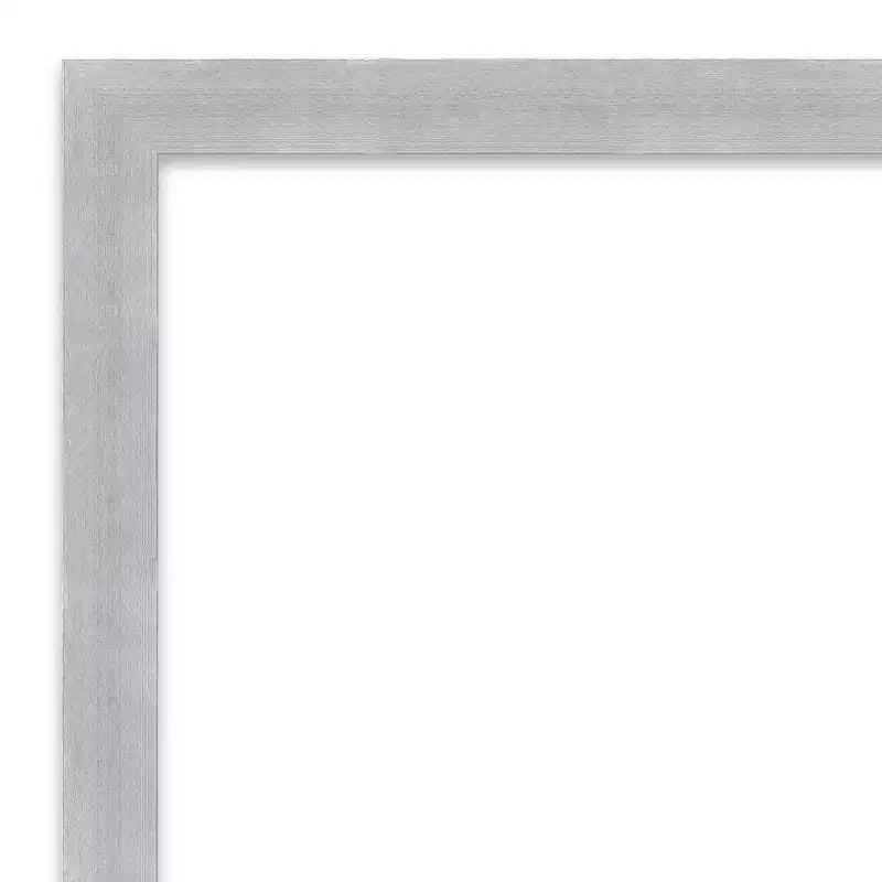 Miroir mural étroit de salle de bain non biseauté, nickel brossé