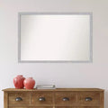 Miroir mural étroit de salle de bain non biseauté, nickel brossé