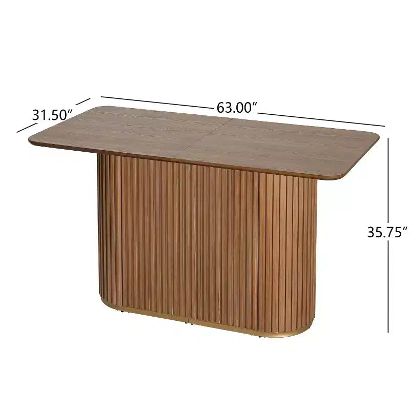 Table de comptoir sur pied en bois de style Mid-Century Modern