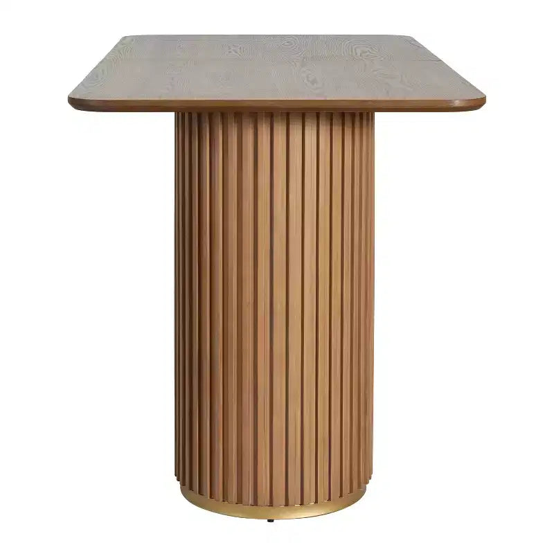 Table de comptoir sur pied en bois de style Mid-Century Modern