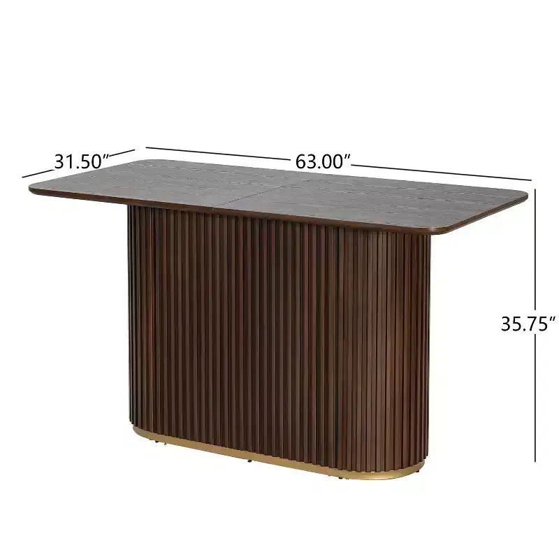 Table de comptoir sur pied en bois de style Mid-Century Modern