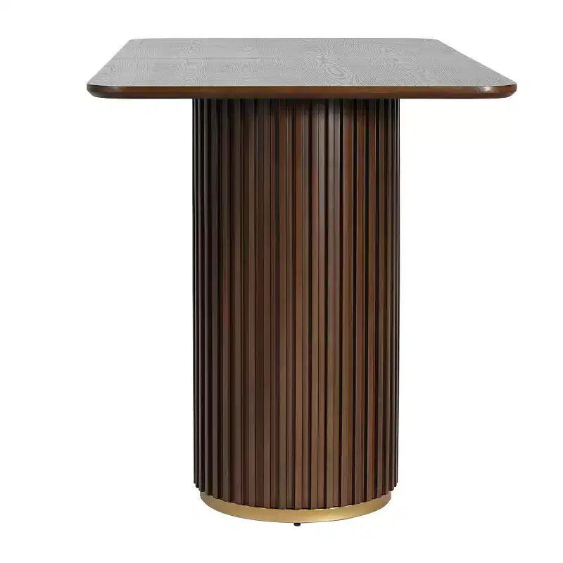 Table de comptoir sur pied en bois de style Mid-Century Modern