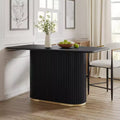 Christopher Knight Home Cassian 63 Mid-Century Modern Wooden Pedestal Counter Table