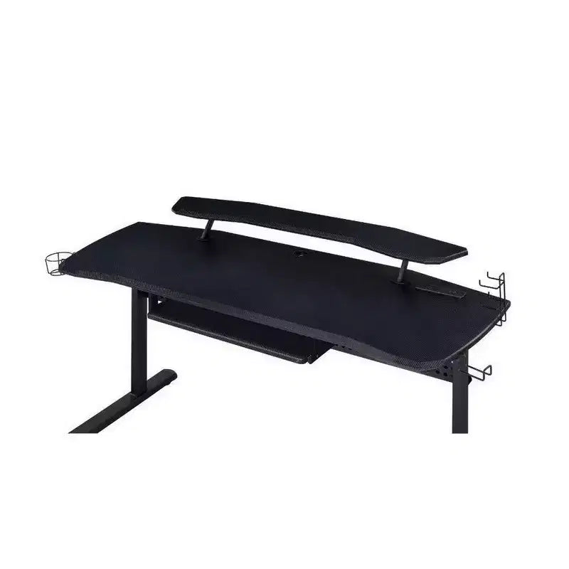 Table de jeu avec prise USB et support de casque, noire