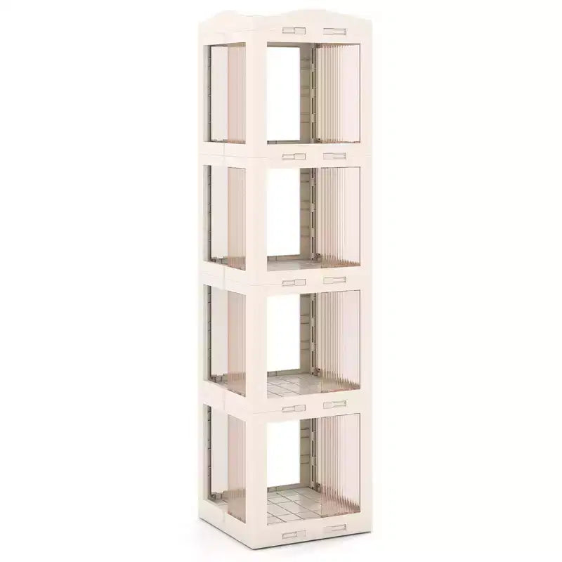 Bibliothèque tournante à 360° avec base pivotante, étagère rotative à 4 niveaux pour le bureau