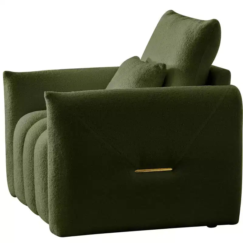 Canapé en tissu Teddy, Fauteuil de salon moderne capitonné