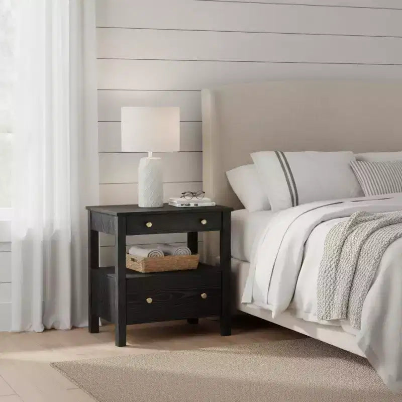 GDFStudio Hawthorne 25 Modern 2 Drawer Nightstand