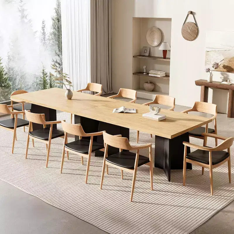 Table à manger pour 6-8 personnes, 160 cm, table de cuisine moderne et longue avec grand plateau