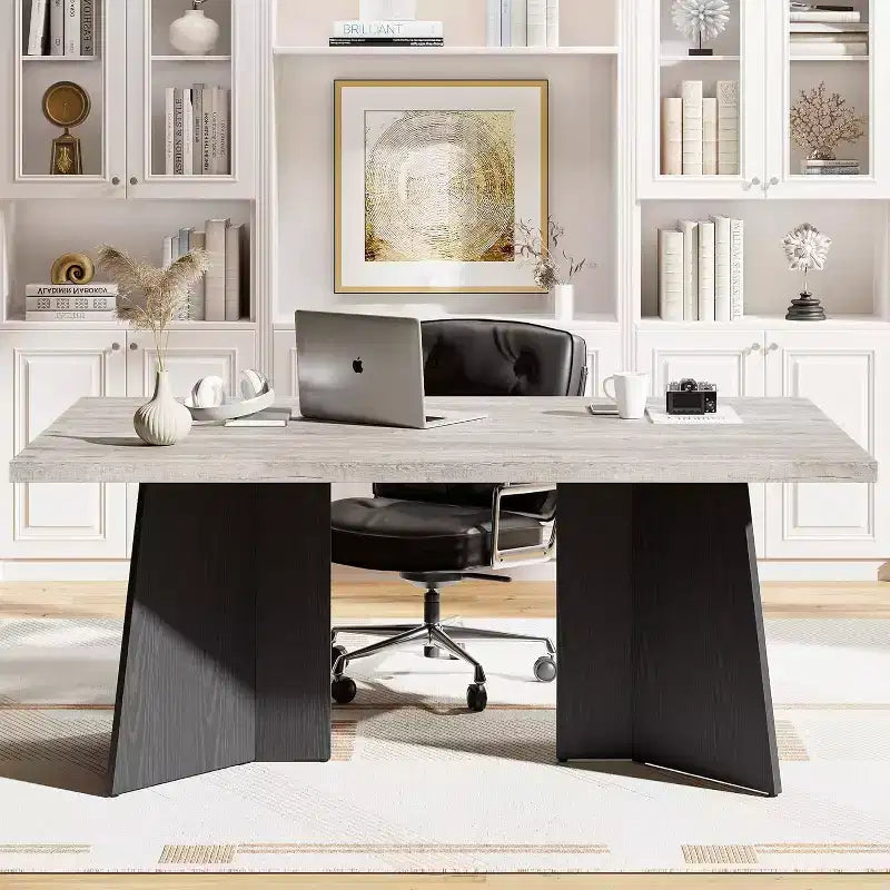 Table à manger pour 6-8 personnes, 160 cm, table de cuisine moderne et longue avec grand plateau
