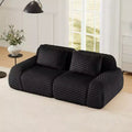 Okak Modern Modular Sectional Sofa Loveseat with Deep Seat & Pillows,Flannelette Fabric Futon Couch for Living Room,Apartments
