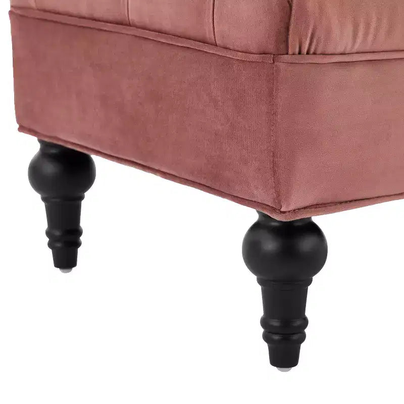 Banc de chambre tapissé en velours, banc de bout de lit capitonné avec 2 oreillers