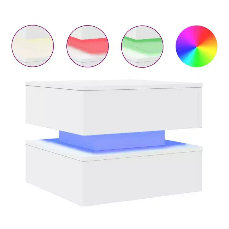 vidaXL Coffee Table with LED Lights in Multiple Styles and Sizes