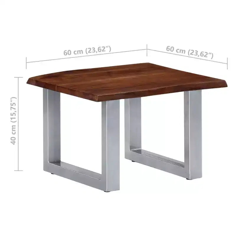Bout de canapé Dessus en bois massif recyclé multicolore Moyen Durable