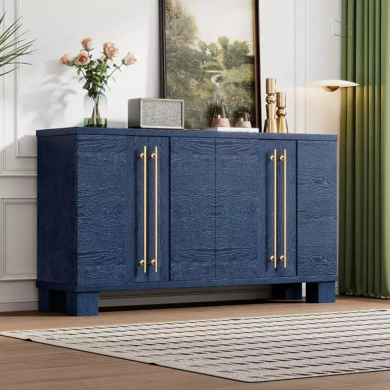 Bahut de salle à manger moderne avec rangement, Credenza à 4 portes