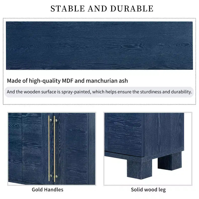 Bahut de salle à manger moderne avec rangement, Credenza à 4 portes