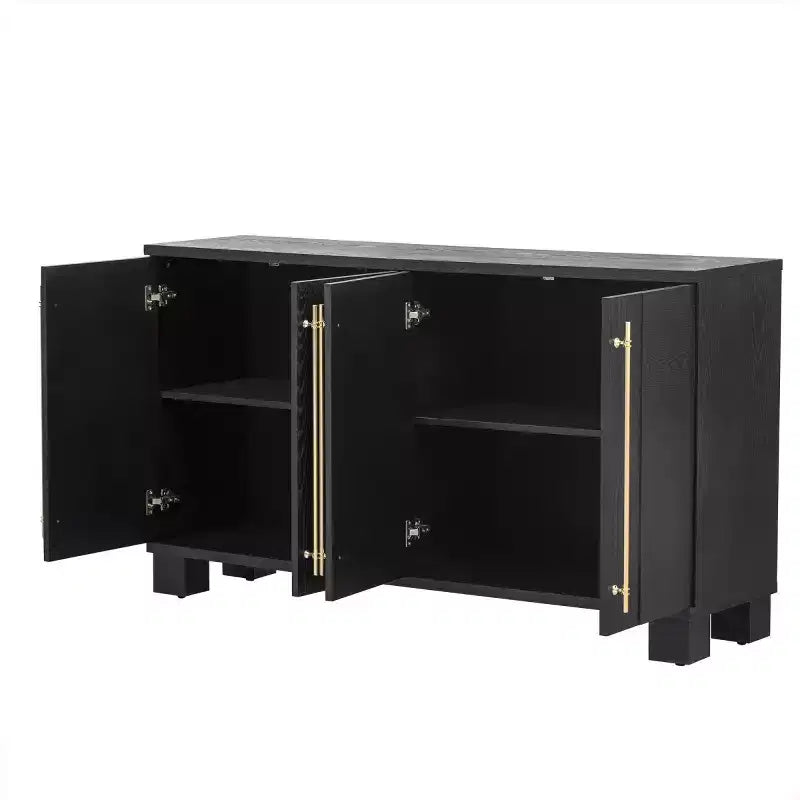 Bahut de salle à manger moderne avec rangement, Credenza à 4 portes