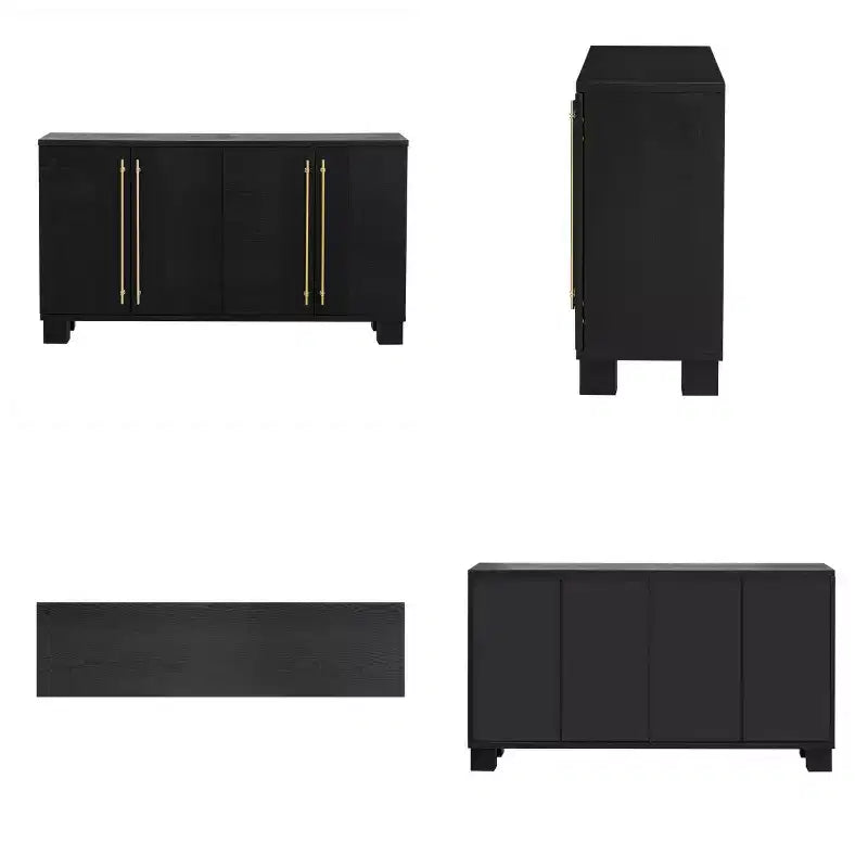 Bahut de salle à manger moderne avec rangement, Credenza à 4 portes