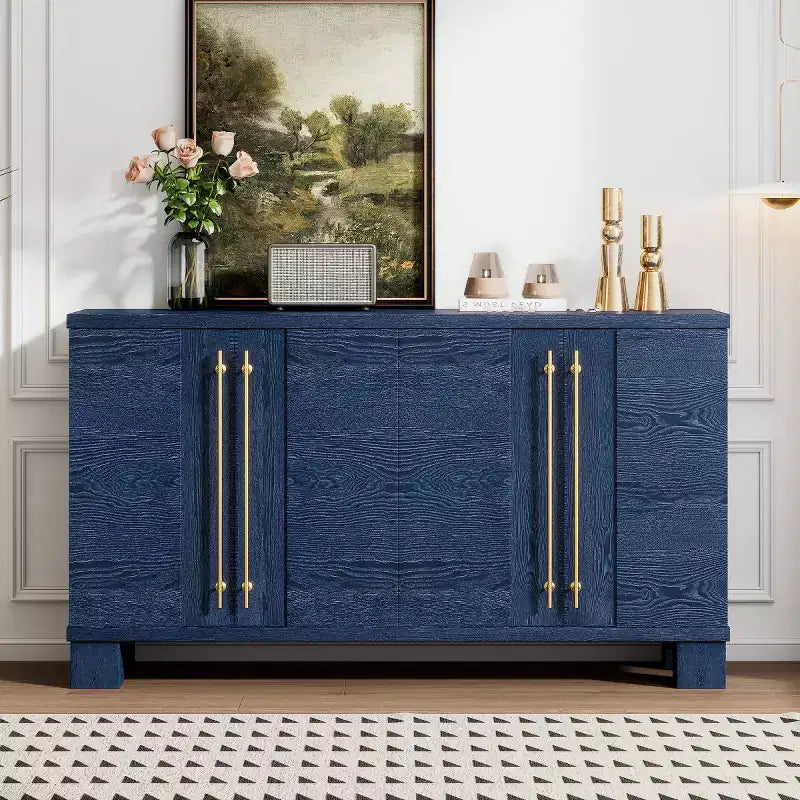 Bahut de salle à manger moderne avec rangement, Credenza à 4 portes