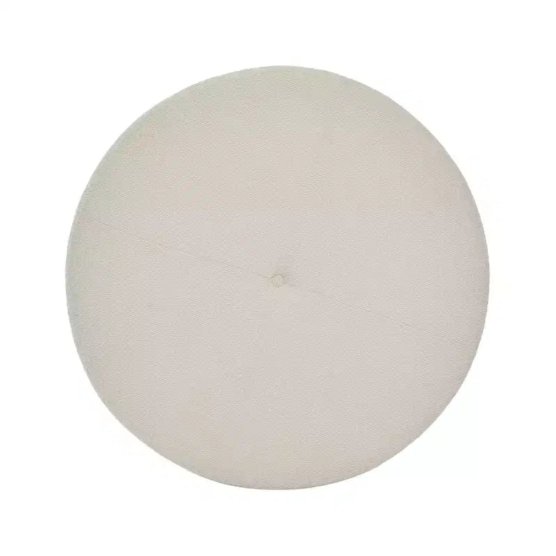 Ottoman rembourré en boucle, en hévéa, rond et moderne