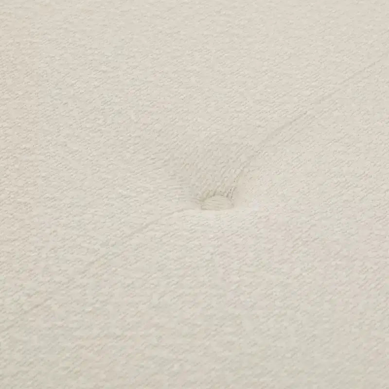 Ottoman rembourré en boucle, en hévéa, rond et moderne