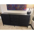 Cozy 7 Drawers Dresser with Wooden Top Metal Frame, Chest of Drawers Storage Closet for Bedroom,Large TV Stand Entertainment Center for 60in TV