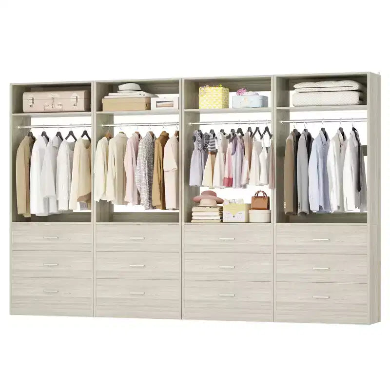 Système de rangement autoportant de 24 po avec 3 tiroirs en bois