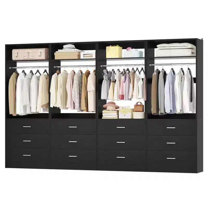 Système de rangement autoportant de 24 po avec 3 tiroirs en bois