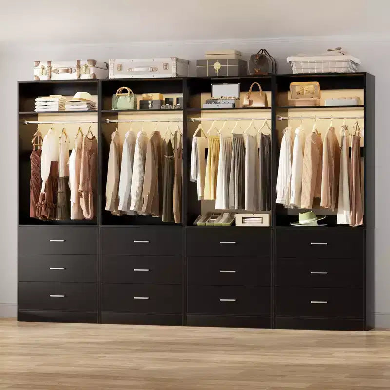 Système de rangement autoportant de 24 po avec 3 tiroirs en bois