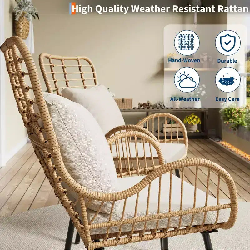 Chaises en osier d'extérieur Mobilier en osier d'intérieur/extérieur Chaise de patio