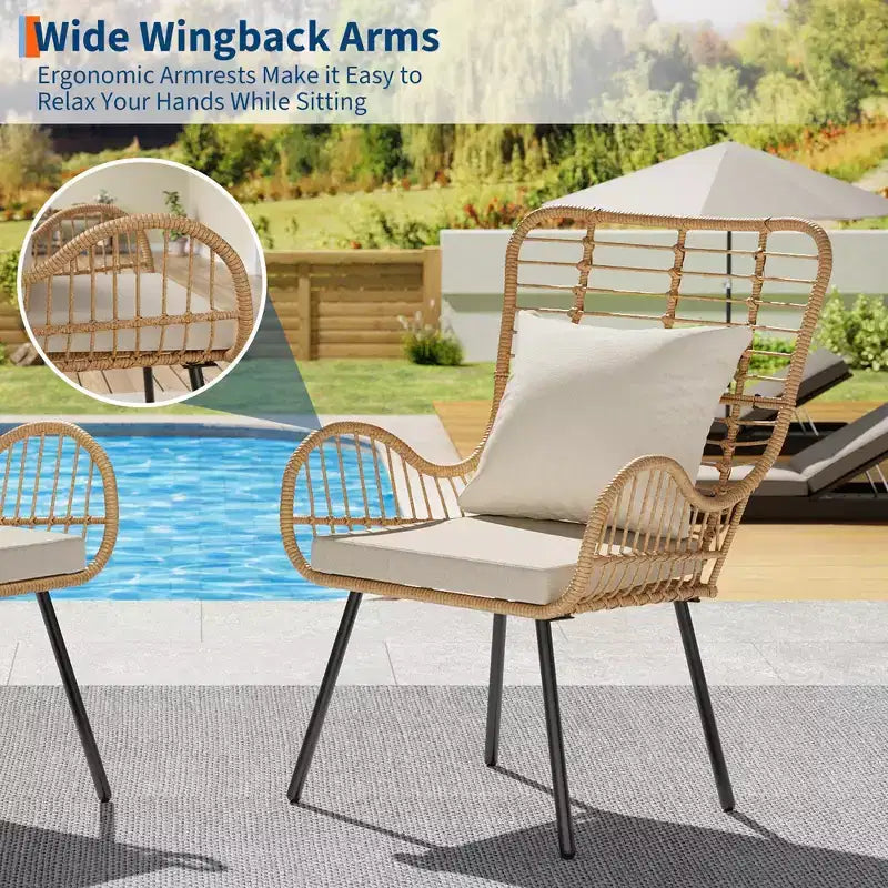 Chaises en osier d'extérieur Mobilier en osier d'intérieur/extérieur Chaise de patio