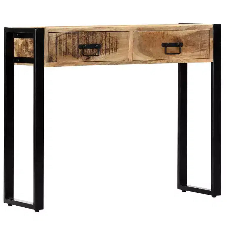 Table console 35,4x11,8x29,5 cm en bois de manguier massif