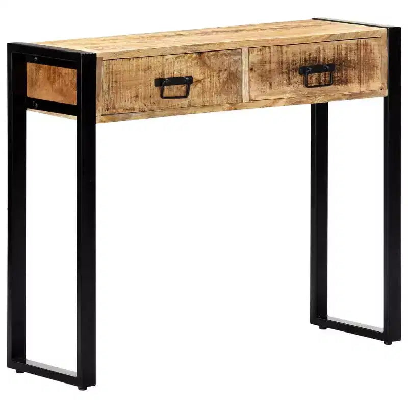 Table console 35,4x11,8x29,5 cm en bois de manguier massif