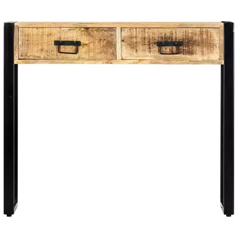 Table console 35,4x11,8x29,5 cm en bois de manguier massif