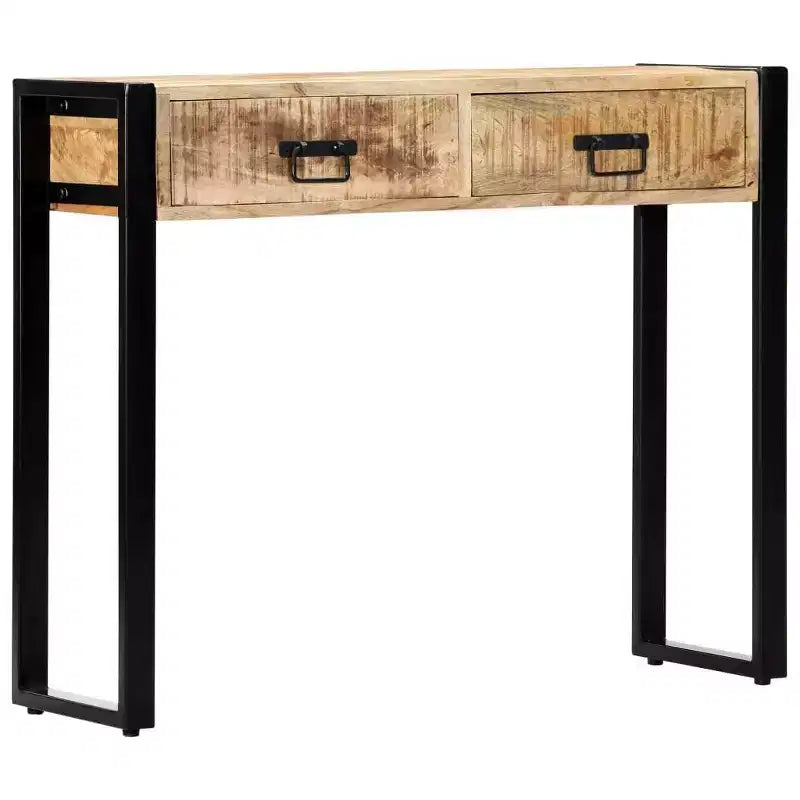 Table console 35,4x11,8x29,5 cm en bois de manguier massif