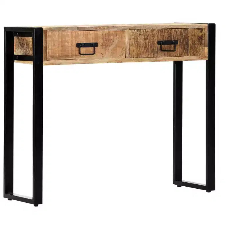 Table console 35,4x11,8x29,5 cm en bois de manguier massif