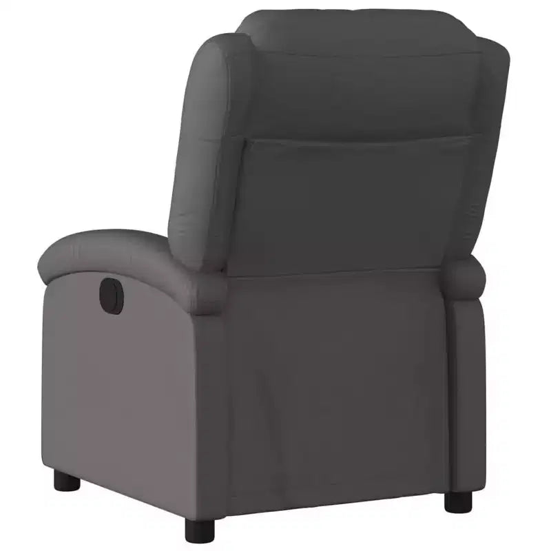 Fauteuil relax en cuir véritable avec dossier haut