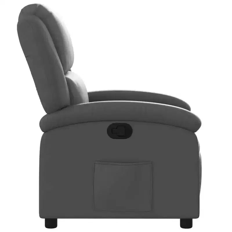 Fauteuil relax en cuir véritable avec dossier haut