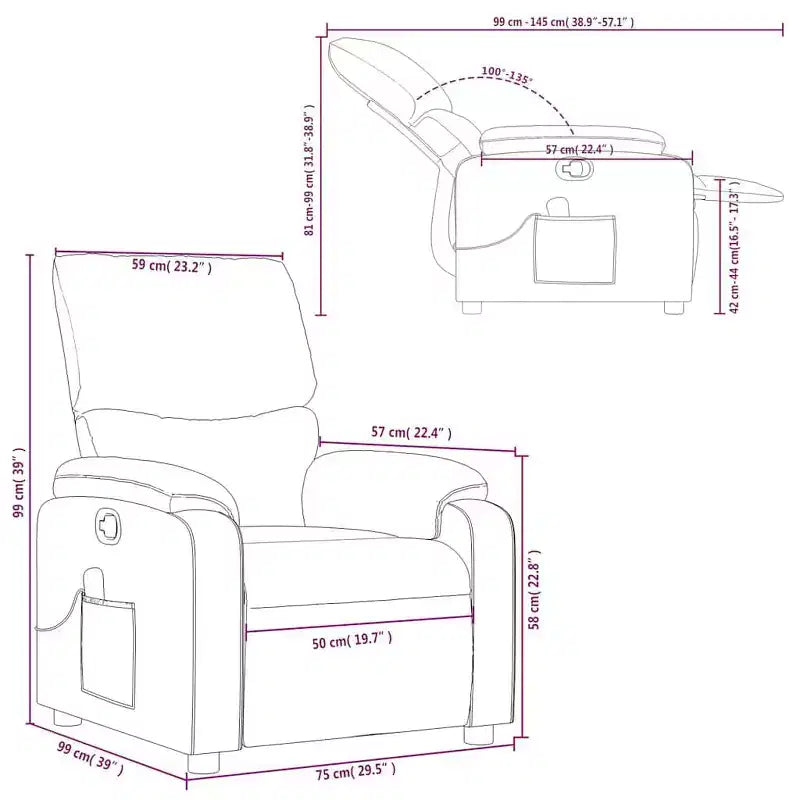 Fauteuil de massage électrique inclinable