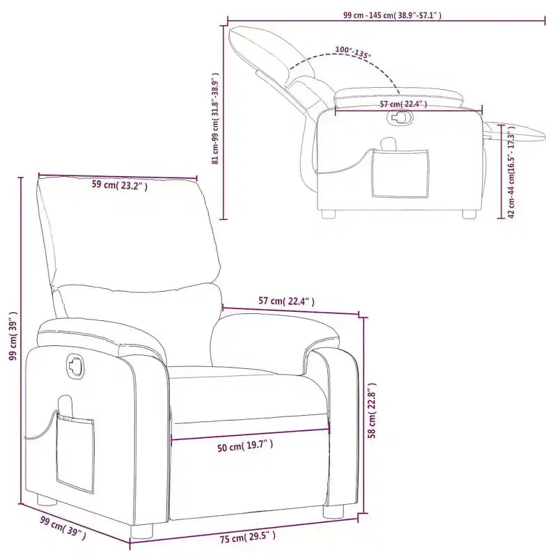 Fauteuil de massage électrique inclinable