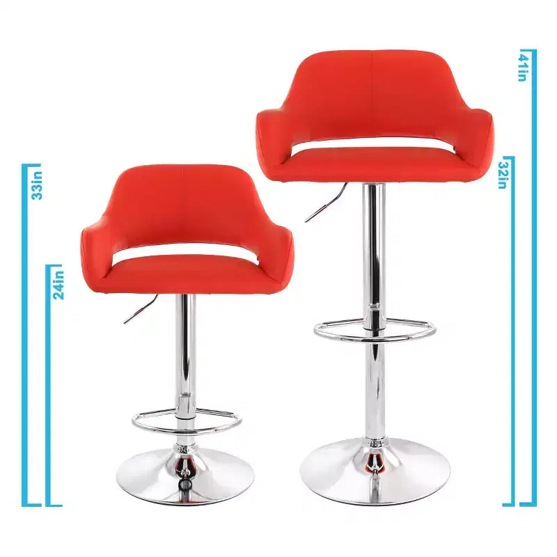 Tabouret de bar réglable en similicuir
