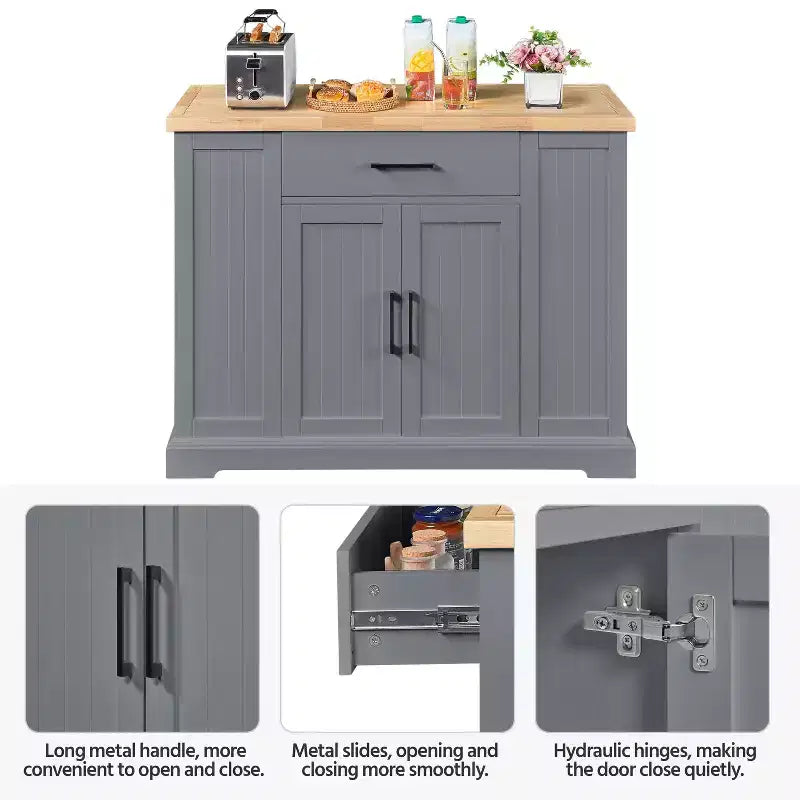 Îlot de cuisine en bois Meuble de rangement moderne avec tiroir