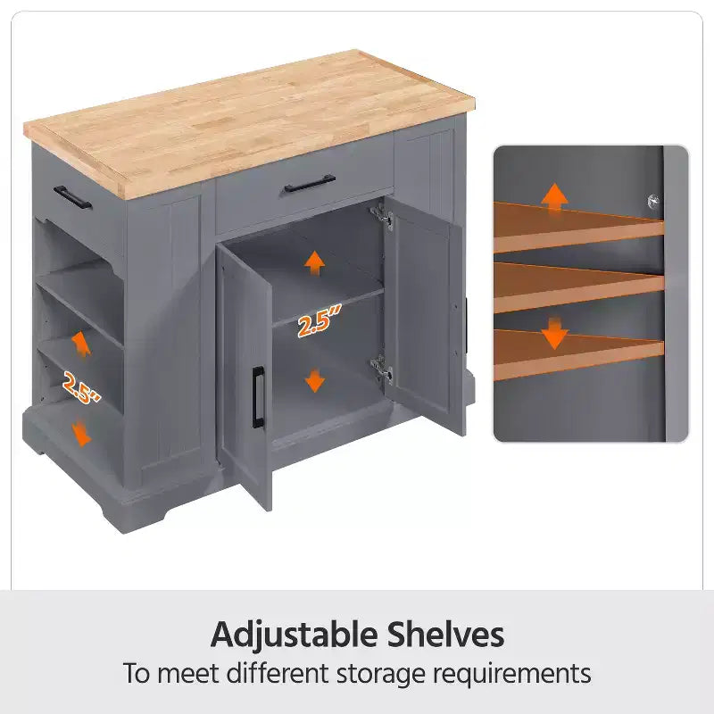 Îlot de cuisine en bois Meuble de rangement moderne avec tiroir