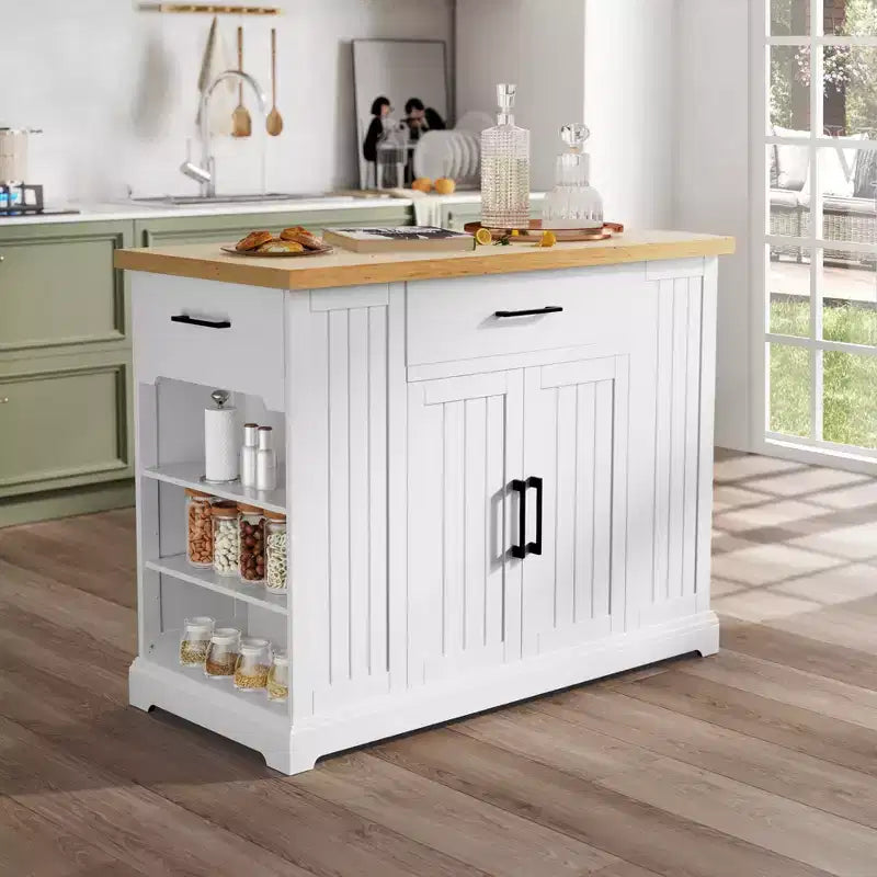 Îlot de cuisine en bois Meuble de rangement moderne avec tiroir