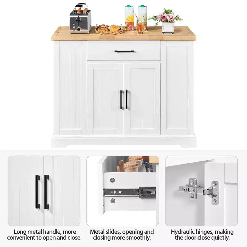 Îlot de cuisine en bois Meuble de rangement moderne avec tiroir