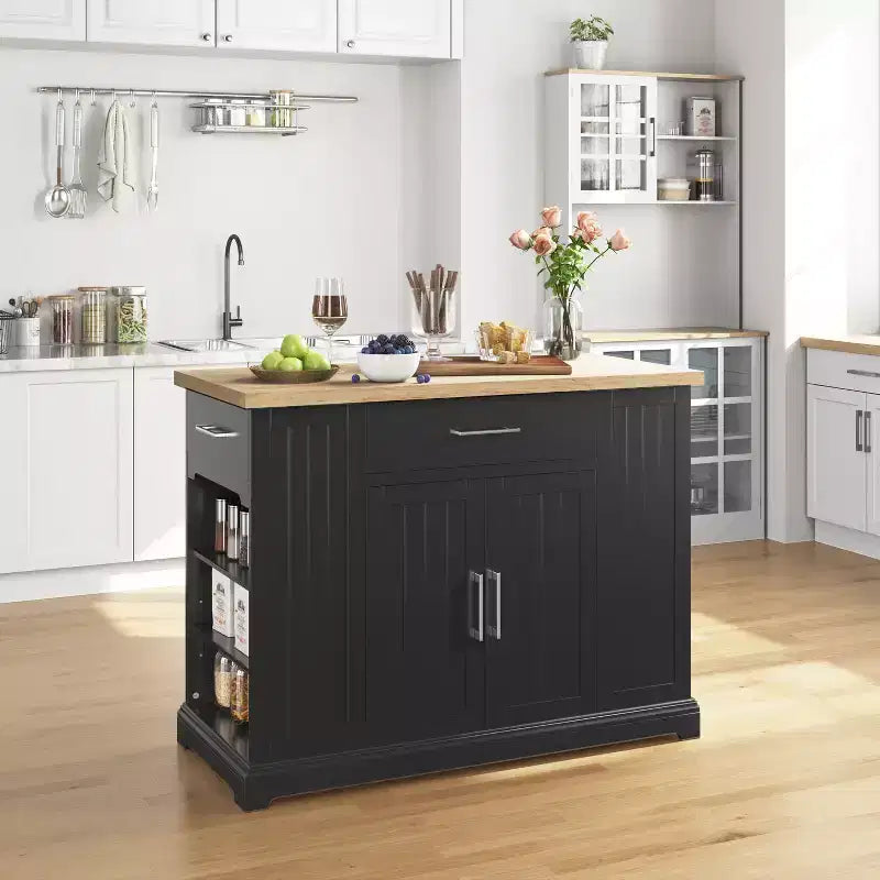 Îlot de cuisine en bois Meuble de rangement moderne avec tiroir