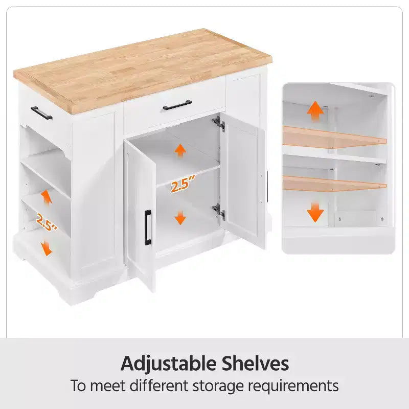 Îlot de cuisine en bois Meuble de rangement moderne avec tiroir