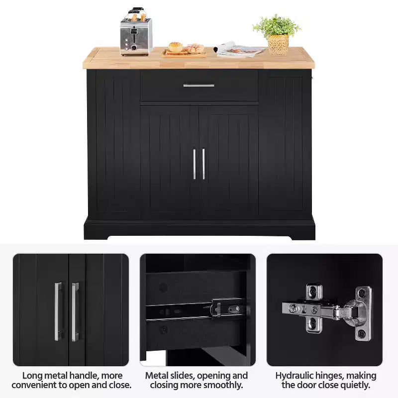 Îlot de cuisine en bois Meuble de rangement moderne avec tiroir