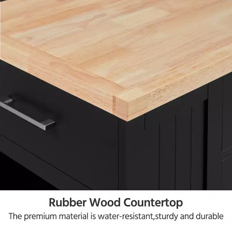 Îlot de cuisine en bois Meuble de rangement moderne avec tiroir