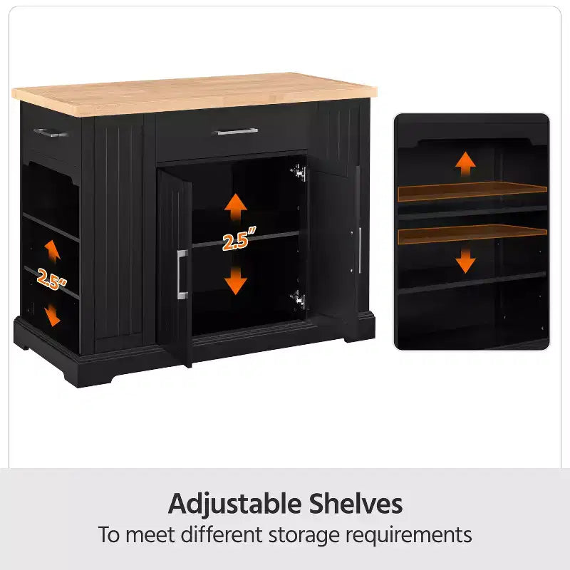 Îlot de cuisine en bois Meuble de rangement moderne avec tiroir